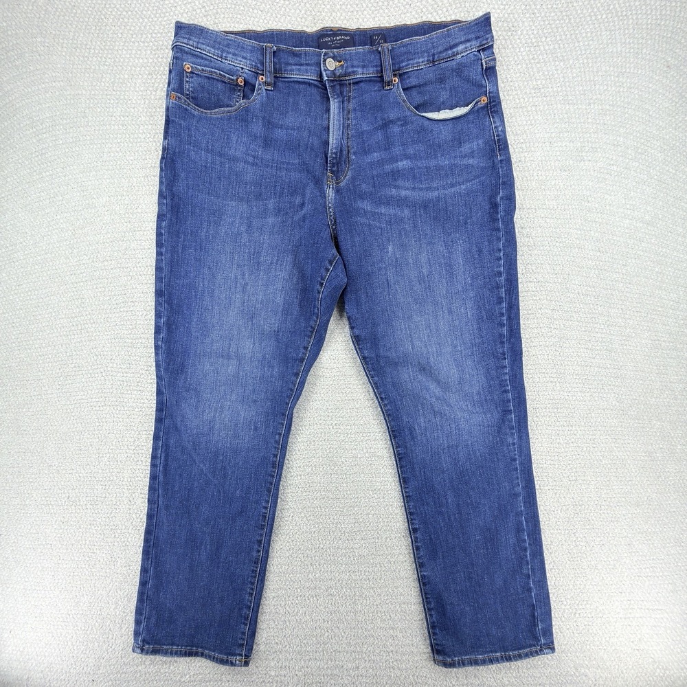 Lucky Brand 410 Athletic‎ Straight Jeans Mens 38x30 Medium Wash Denim Casual